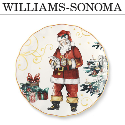 [해외][윌리엄 소노마] Twas The Night Before Christmas Round Santa&#039;s List Platter